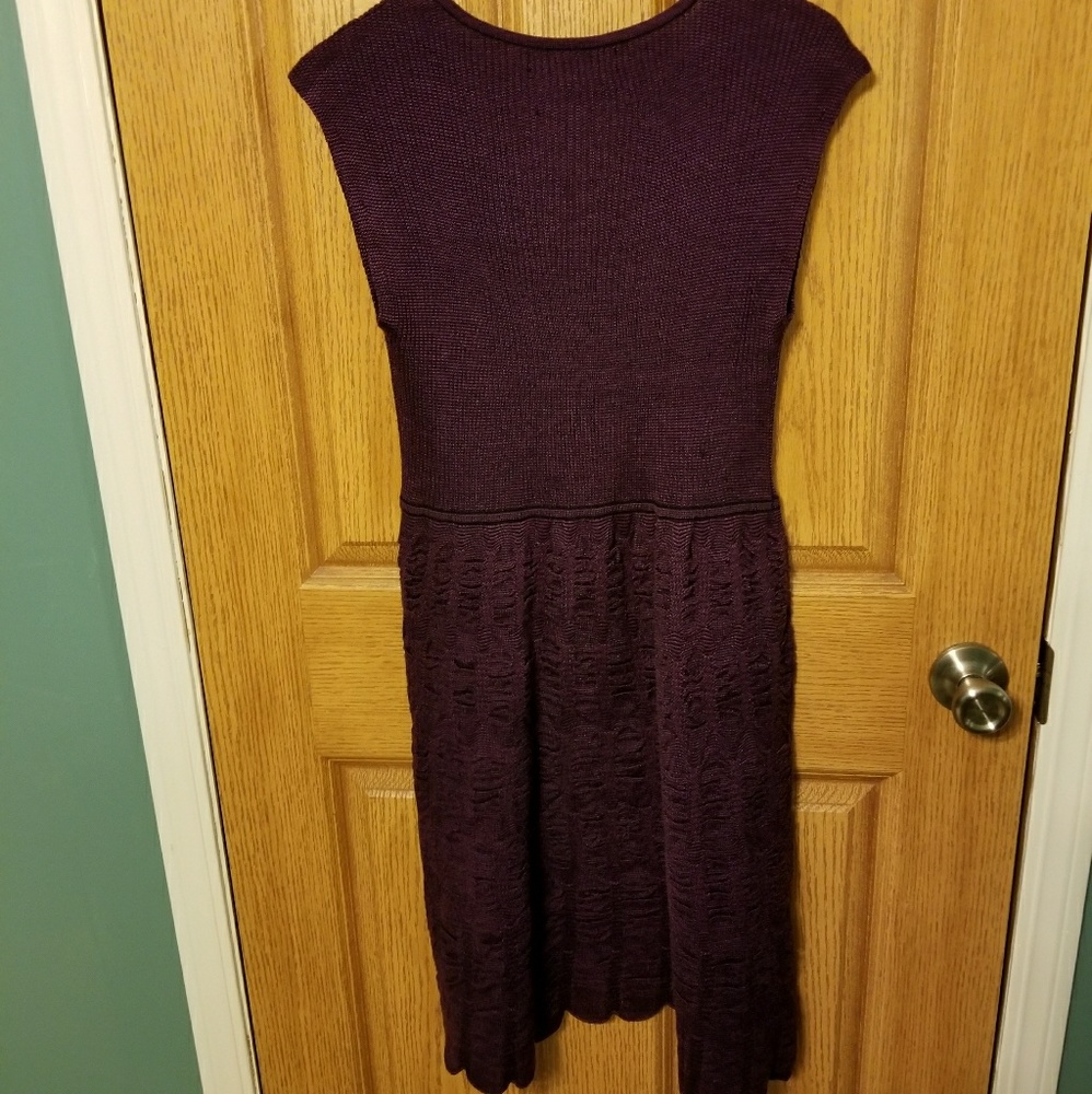 Purple knit dress